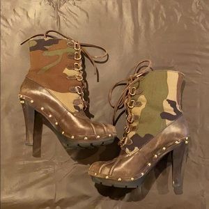Michael Kors Slicker Camo Heeled Duck Boot